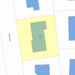 157 Evelyn Rd, Newton MA 02468-1034 plot plan