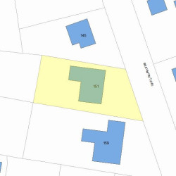 151 Beaumont Ave, Newton MA 02460-2315 plot plan