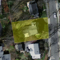 71 Walden St, Newton MA  02460-2133 aerial view