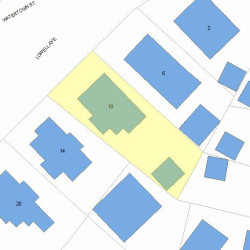 10 Lowell Ave, Newton MA 02460-1612 plot plan