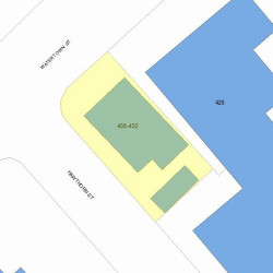 430 Watertown St, Newton MA 02458-1121 plot plan