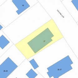 27 Colonial Ave, Newton MA 02460-1214 plot plan