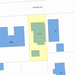 76 Madison Ave, Newton MA 02460-1905 plot plan