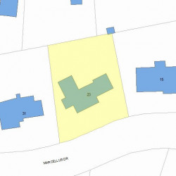 23 Marcellus Dr, Newton MA 02459-2934 plot plan