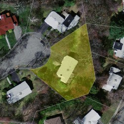 33 Cannon St, Newton MA 02461-2115 aerial view
