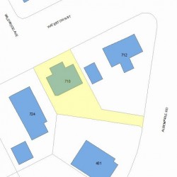 718 Watertown St, Newton MA 02460-1354 plot plan