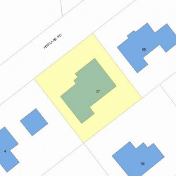 57 Howland Rd, Newton MA 02465-2947 plot plan