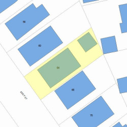 64 Eddy St, Newton MA  02465-2134 plot plan