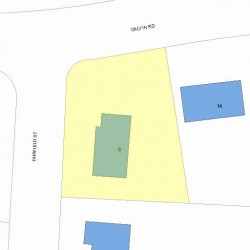 6 Fairfield St, Newton MA  02460-2108 plot plan
