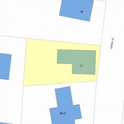 53 Curve St, Newton MA  02465-2206 plot plan