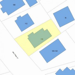 116 Waltham St, Newton MA 02465-1330 plot plan