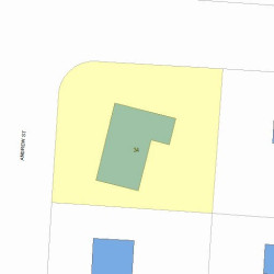34 Andrew St, Newton MA  02461-2103 plot plan