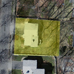 22 Brierfield Rd, Newton MA 02461-2105 aerial view