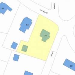 244 Franklin St, Newton MA 02458-2301 plot plan