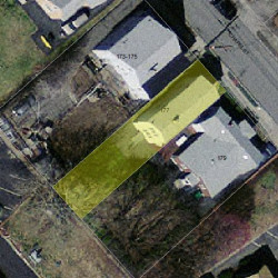 177 Chapel St, Newton MA  02458-1307 aerial view