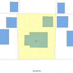 31 Holden Rd, Newton MA  02465-1909 plot plan