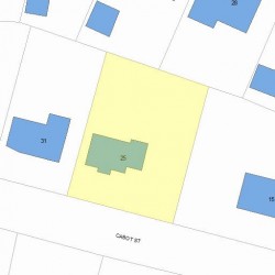 25 Cabot St, Newton MA 02458-2501 plot plan