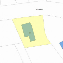 25 Beecher Pl, Newton MA 02459-2344 plot plan