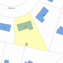 123 Truman Rd, Newton MA  02459-2640 plot plan