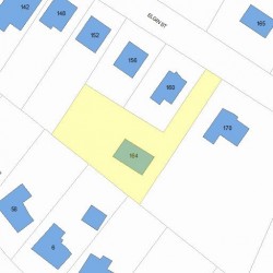 164 Elgin St, Newton MA  02459-2302 plot plan