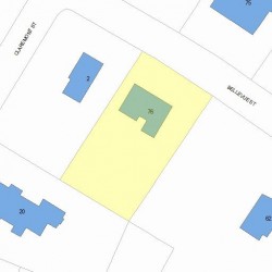 76 Bellevue St, Newton MA 02458-1919 plot plan