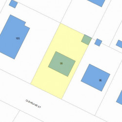 99 Cleveland St, Newton MA  02465-1562 plot plan