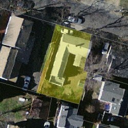 6 Gardner St, Newton MA  02458-1505 aerial view