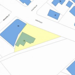 58 Crafts St, Newton MA  02458-1249 plot plan
