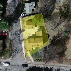 1063 Beacon St, Newton MA  02459-1723 aerial view