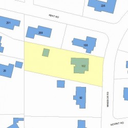 102 Windsor Rd, Newton MA 02468-1118 plot plan