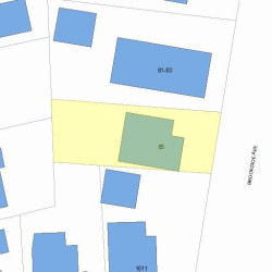 85 Brookside Ave, Newton MA 02460-1523 plot plan