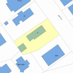 61 Eddy St, Newton MA 02465-2132 plot plan
