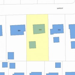 516 Ward St, Newton MA 02459-1136 plot plan