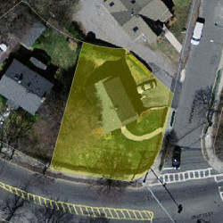 543 Crafts St, Newton MA 02465-1700 aerial view