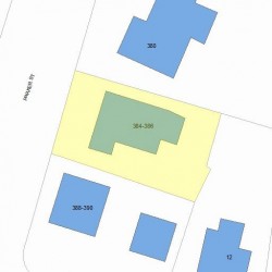 384 Parker St, Newton MA 02459-2605 plot plan