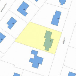 23 Bemis St, Newton MA  02460-1102 plot plan