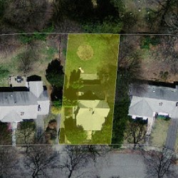 21 Warren Rd, Newton MA  02468-1222 aerial view