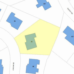 90 Cynthia Rd, Newton MA 02459-2834 plot plan