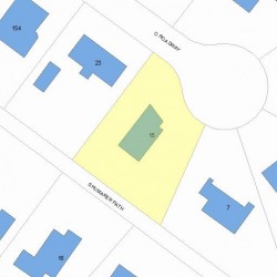 15 Shumaker Path, Newton MA  02459-3524 plot plan