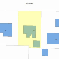 58 Hancock Ave, Newton MA 02459-1751 plot plan