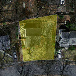 42 Roundwood Rd, Newton MA  02464-1217 aerial view