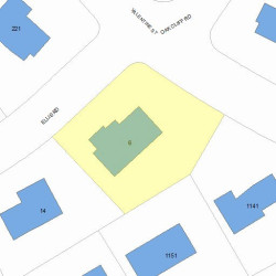 6 Ellis Rd, Newton MA  02465-2917 plot plan