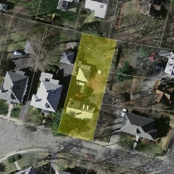 11 Winchester Rd, Newton MA  02458-1909 aerial view