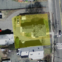 391 Lexington St, Newton MA 02466-1515 aerial view