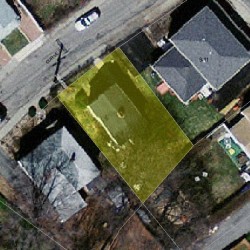 8 Curve St, Newton MA  02465-2207 aerial view