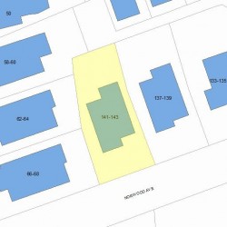 141 Norwood Ave, Newton MA 02460-2055 plot plan