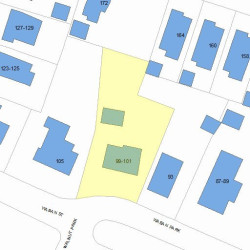 101 Waban St, Newton MA 02458-1414 plot plan
