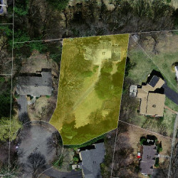 17 Amy Cir, Newton MA  02468-1211 aerial view