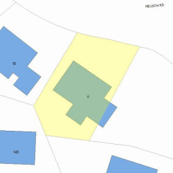 6 Weldon Rd, Newton MA  02458-1807 plot plan
