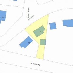 74 Cabot St, Newton MA 02458-2538 plot plan